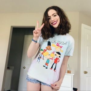 vintage retro hey arnold tie dye nickelodeon tee